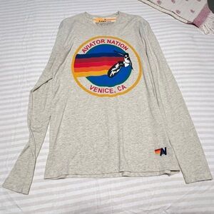 Aviator Nation Women’s Long Sleeve Crew Logo